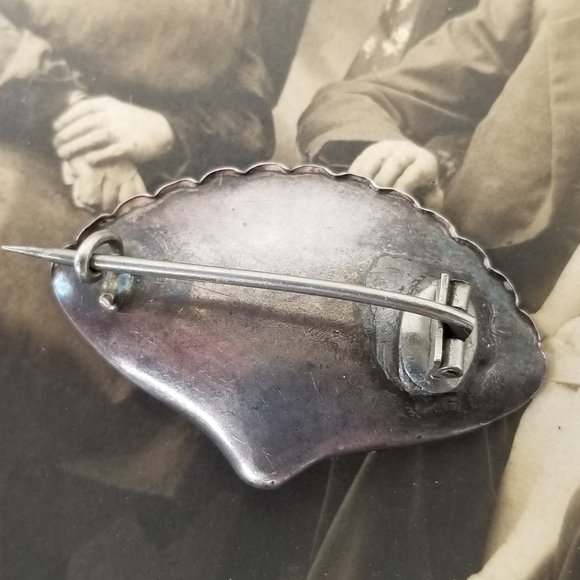 Relisted -Antique Victorian Aesthetic lighthouse and ship brooch Sterling Silver - Picture 15 of 16